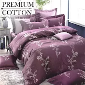 《幸福晨光》台灣製100%精梳棉雙人加大六件式床罩組- 馥葉雅致