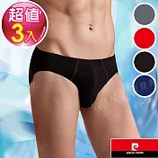 Pierre Cardin皮爾卡登 頂級細緻 柔絲彈性三角褲(混色3入組)M混色