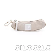 【CILOCALA】亮彩尼龍防潑水 BANANA筆袋 米色