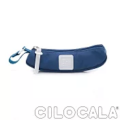 【CILOCALA】亮彩尼龍防潑水 BANANA筆袋 湖藍色