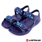 美國AIRWALK減壓緩震輕量休閒情侶涼鞋US4藍色