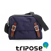 tripose 迷彩系列雙層拉鍊肩背斜背包 藍紫色