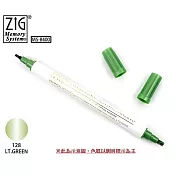 【Kuretake 日本吳竹】 金屬色系雙頭平頭麥克筆-亮綠色