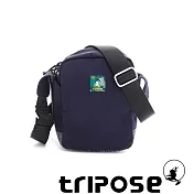 tripose 微旅輕量岩紋配色防潑水斜揹包 藍色
