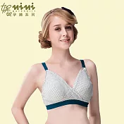妮妮NiNi 俏麗點點交叉休閒哺乳內衣(綠點)M-3L(M)