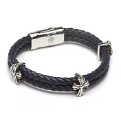 ZENGER 經典時尚皮繩系列-浪漫-深藍L深藍