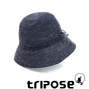 tripose 經典水洗-100%手工Raffia時尚遮陽草帽-帽簷-8cm 水洗藍