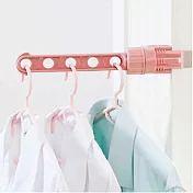 厚薄 門框 窗框 5孔延長曬衣架 掛衣架 晾衣架 門後掛勾_粉紅