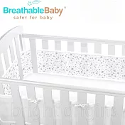 英國 BreathableBaby 透氣嬰兒床圍 全包型 (18433滿天星灰)