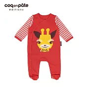 【COQENPATE】法國有機棉乖乖睡套裝組(附帽) - 長頸鹿6M