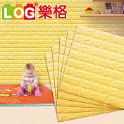 LOG樂格 3D立體 磚形環保兒童防撞牆貼 -小鴨黃X5入 (77x70x厚0.7cm) (防撞壁貼/防撞墊)