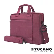 TUCANO SVOLTA 11-12吋都會風尚手提側背包 酒紅