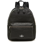 COACH 個性素色雙肩包-黑色 (現貨+預購)黑色