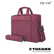 TUCANO SVOLTA 13-14吋都會風尚手提側背包-酒紅