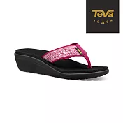 TEVA 美國 女 Voya Wedge 經典織帶高跟輕盈涼鞋-US5莓果紫紅