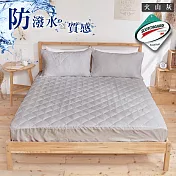 《DUYAN 竹漾》臺灣製高效防潑水透氣床包式保潔墊- 火山灰