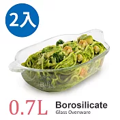 【樂扣樂扣】耐熱玻璃烤盤/義大利麵盤*2入