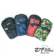 DF BAGSCHOOL - 日本瘋行超人氣腰掛手機零錢包-共4色藍色