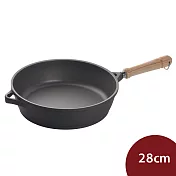 Berndes 寶迪 Bonanza 木柄不沾鍋平底深鍋28cm 電磁爐不可用