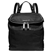 MICHAEL KORS質感皮革拉鍊後背包-黑（現貨+預購）黑