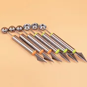 SUS304 雕花挖球兩用水果刀-輕鬆打造水果拼盤