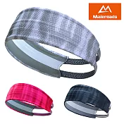 ○時尚大加分!! Maleroads 運動止汗頭帶 髮帶○ 跑步 健身 瑜珈 自行車 球賽 戶外活動 導汗帶 吸汗止汗頭帶 柔軟舒適 清爽透氣灰色