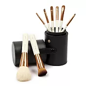 【Galatea葛拉蒂】金顏短柄系列 8支裝頂級彩妝刷具組(黑/彩妝刷具/刷具/眼影刷/眉刷/蜜粉刷/遮瑕刷/粉底刷)