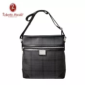 義大利《Roberto Mocali》英倫千鳥前拉鍊側背包(直)(RM-80112)