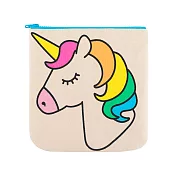 加拿大FLUF有機棉拉鍊包/化妝包--彩虹獨角獸