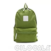 【CILOCALA】亮彩尼龍防潑水後背包 (大) 草地綠色