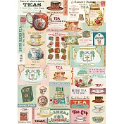 美國 Cavallini & Co. wrap 包裝紙/海報  英式茶壺展