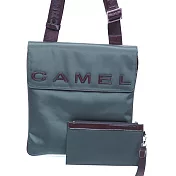 CAMEL - 英倫極簡風超質感牛皮薄型直式側肩包