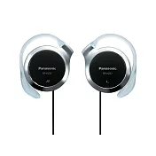 國際Panasonic超薄型stereo動立體聲耳掛式耳機RP-HZ47(強調舒適.訴求簡易裝戴;線長約1公尺但左右不等長)黑色 黑色
