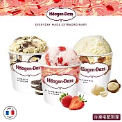哈根達斯-超人氣口味品脫4入組(草莓/夏威夷果仁/淇淋巧酥任選;473ml/入)夏2草1淇1