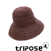 tripose 經典優雅-100%手工Raffia時尚遮陽草帽-帽簷-10cm  咖啡色