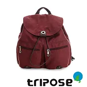 tripose MOVE系列輕休閒翻蓋機能後背包(小) 酒紅