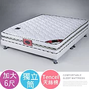 Homelike 喜家居天絲棉二線獨立筒床墊-雙人加大6尺(1848)