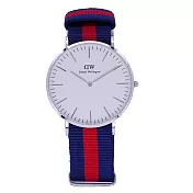 DW Daniel Wellington 經典中的珍貴收藏時尚優質腕錶-帆布+銀殼/40mm-0201DW