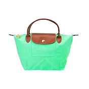Longchamp Le Pilage法國經典摺疊水餃包 (M短把/棕櫚綠)