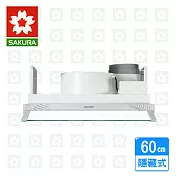 【櫻花牌】單層單馬達隱藏式烤漆除油煙機60cm ( R-605 )限北北基配送