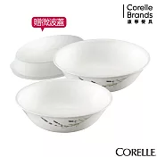 【美國康寧 CORELLE】1000ml大湯碗2件組-加贈微波蓋X1 (BA)-多花色可選薰衣草園