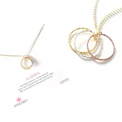 Dogeared Karma 金銀玫瑰金 三色閃亮經典圓環 金色許願項鍊 5號三環戒造型