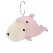 Kapibarasan 水豚君便裝系列海豚絨毛公仔吊飾(懷特小姐)