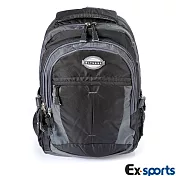 Ex-Sports亞克仕 後背包多功能-玩色黑黑色