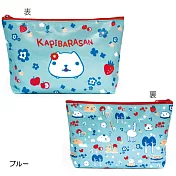 kapibarasan 水豚君北歐系列化妝包。藍色