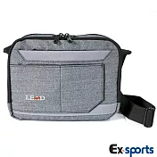 Ex-Sports亞克仕 隨身包-蜂巢網布-休閒灰色 (素面布料)
