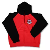 COW男裝-惡魔海盜連帽外套(紅/黑)M