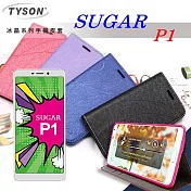 糖果 SUGAR P1 冰晶系列 隱藏式磁扣側掀皮套 側掀皮套黑色