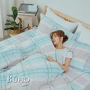 《BUHO》雙人四件式舖棉兩用被床包組 《寧和靜美》