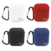 完美套裝 AirPods 耳機盒強化防滑保護套+柔軟防丟耳機繩(附掛勾)_藍色